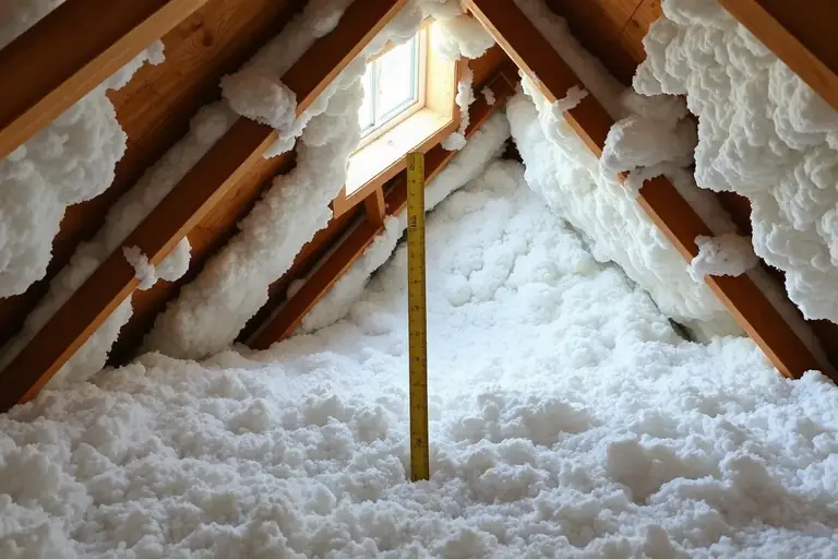 Blown-in attic insulation installed in a New Orleans home