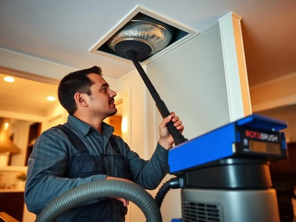 Professional air duct cleaning service removing dust and contaminants from residential ductwork in New Orleans