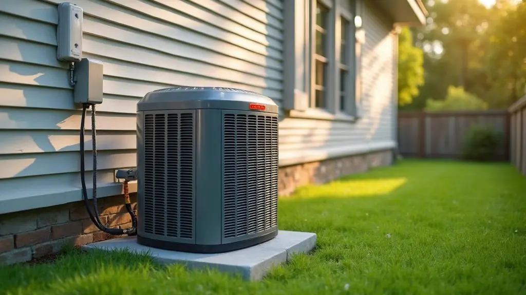 New HVAC system replacement with condenser and furnace installed at a residential home in New Orleans